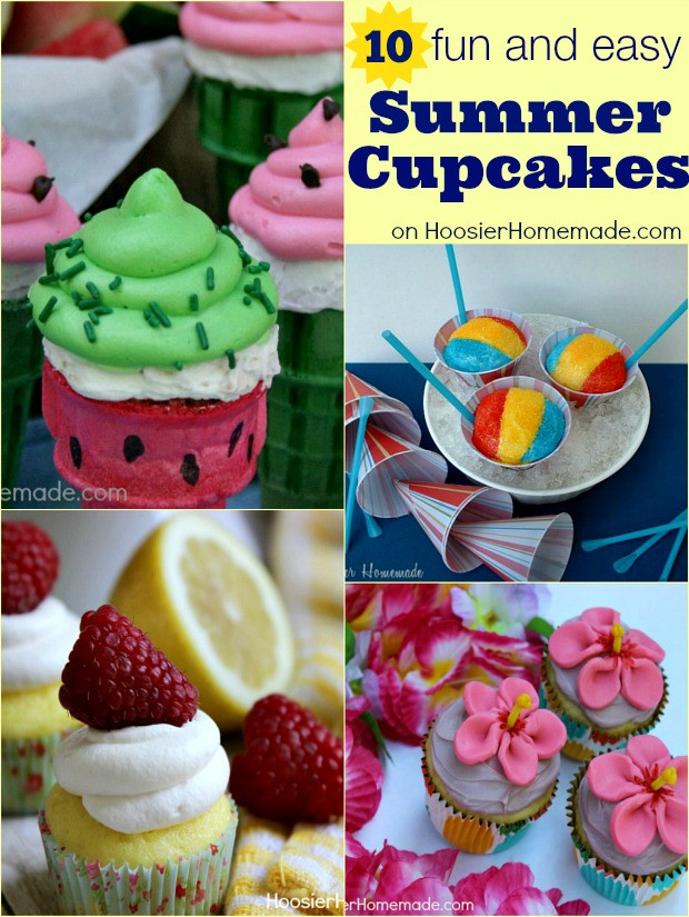 Easy Cupcake Decorating Ideas For Summer
 Summer Themed Cupcakes Hoosier Homemade