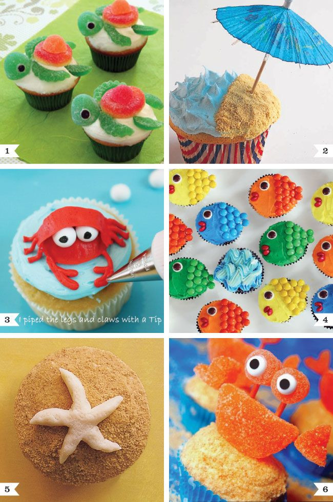 Easy Cupcake Decorating Ideas For Summer
 Under the Sea cupcake decorating ideas