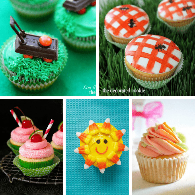 Easy Cupcake Decorating Ideas For Summer
 Summer cupcakes A roundup of ideas for decorating cupcakes