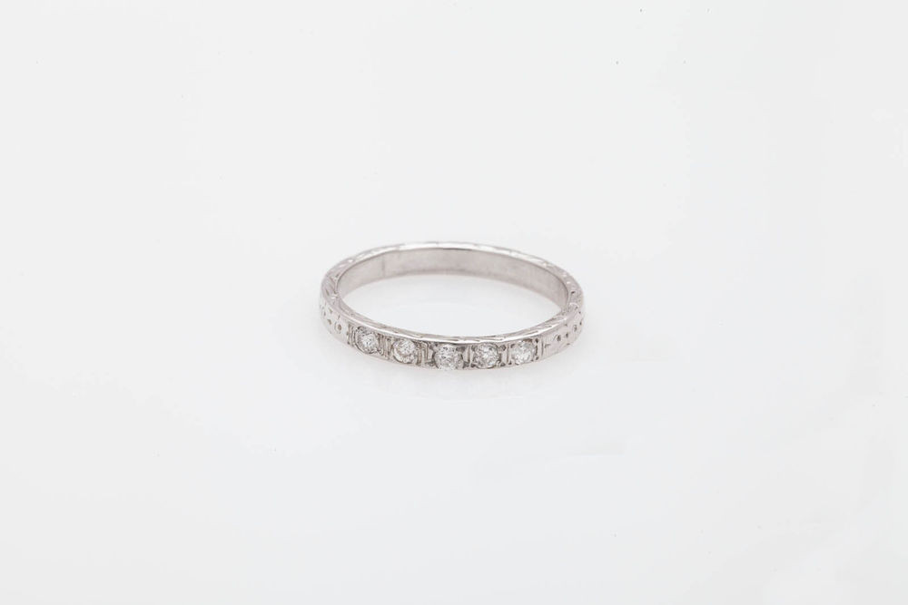 Ebay White Gold Wedding Rings
 Antique 1925 Diamond 18k White Gold Wedding Band Ring