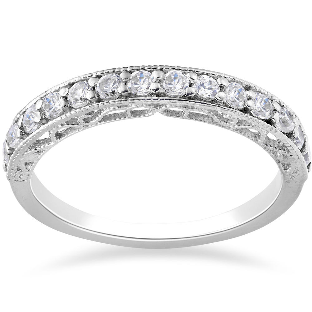 Ebay White Gold Wedding Rings
 1 2ct Vintage Diamond Wedding Ring 14K White Gold