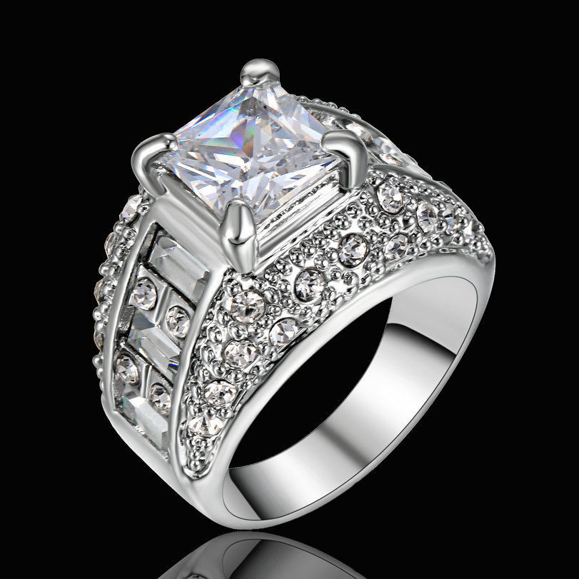Ebay White Gold Wedding Rings
 Size 9 Rhodium White Gold Plated Wedding Engagement Ring