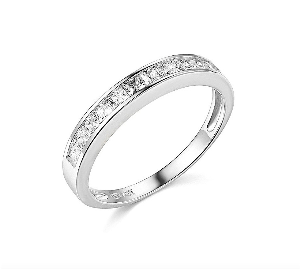 Ebay White Gold Wedding Rings
 1 Ct Princess Cut Real 14k White Gold Engagement Wedding