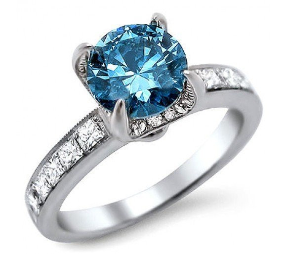 Engagement Rings Blue Diamond
 Cheap Blue Diamond Engagement Rings Wedding and Bridal