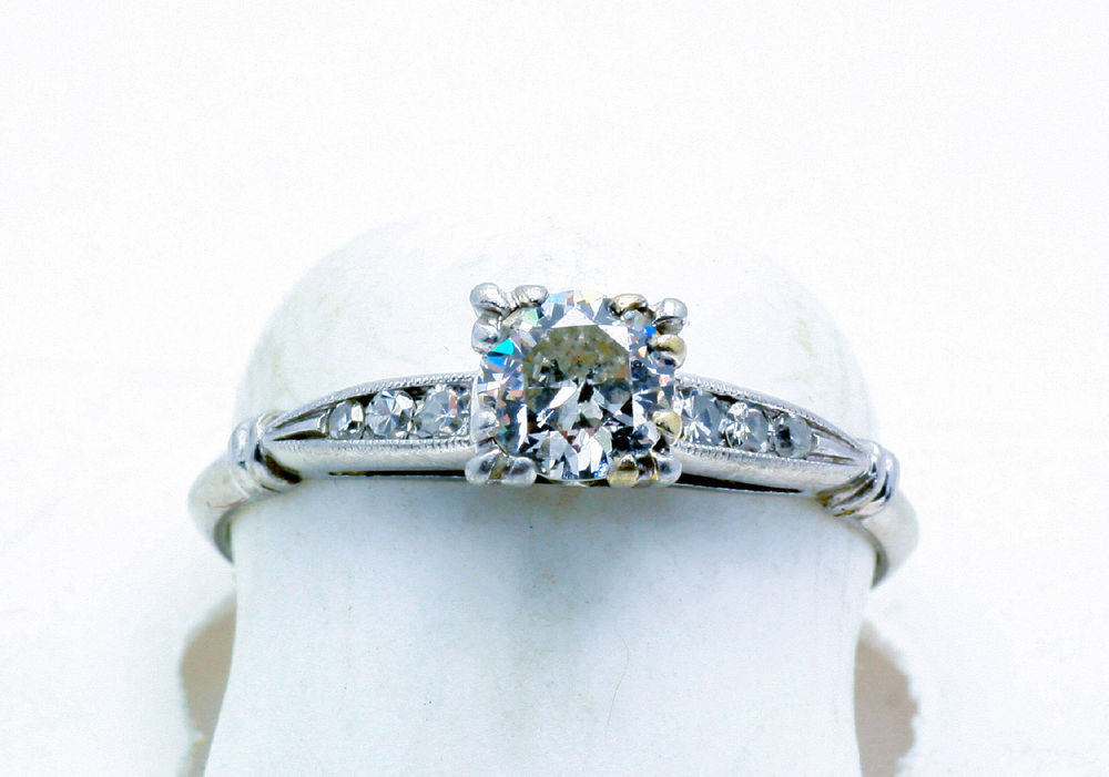Estate Diamond Rings
 Platinum Vintage Estate 3 4 Carat Diamond Engagement Ring