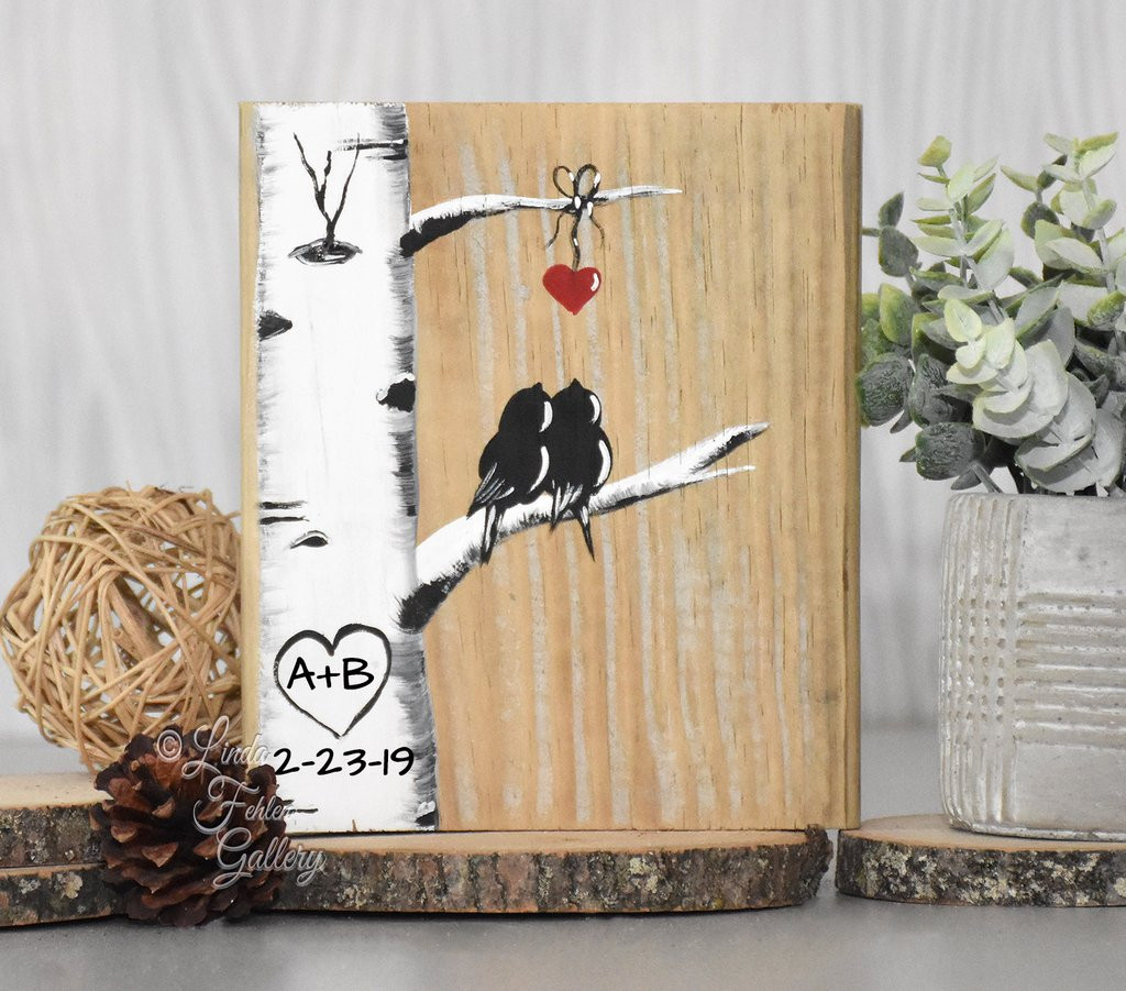 Fall Gifts For Her
 Perfect 5th Anniversary Gift for Her Lovebirds and Aspen
