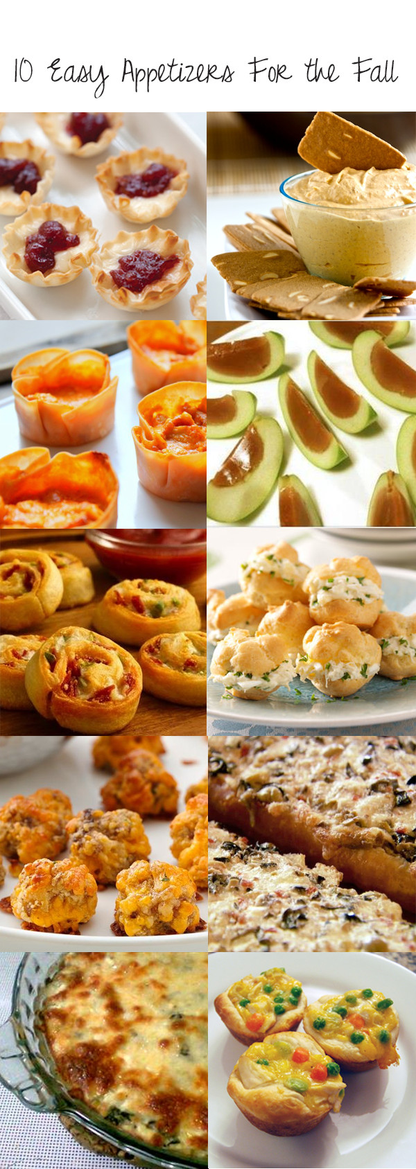 Fall Party Appetizer
 10 easy appetizers for the fall
