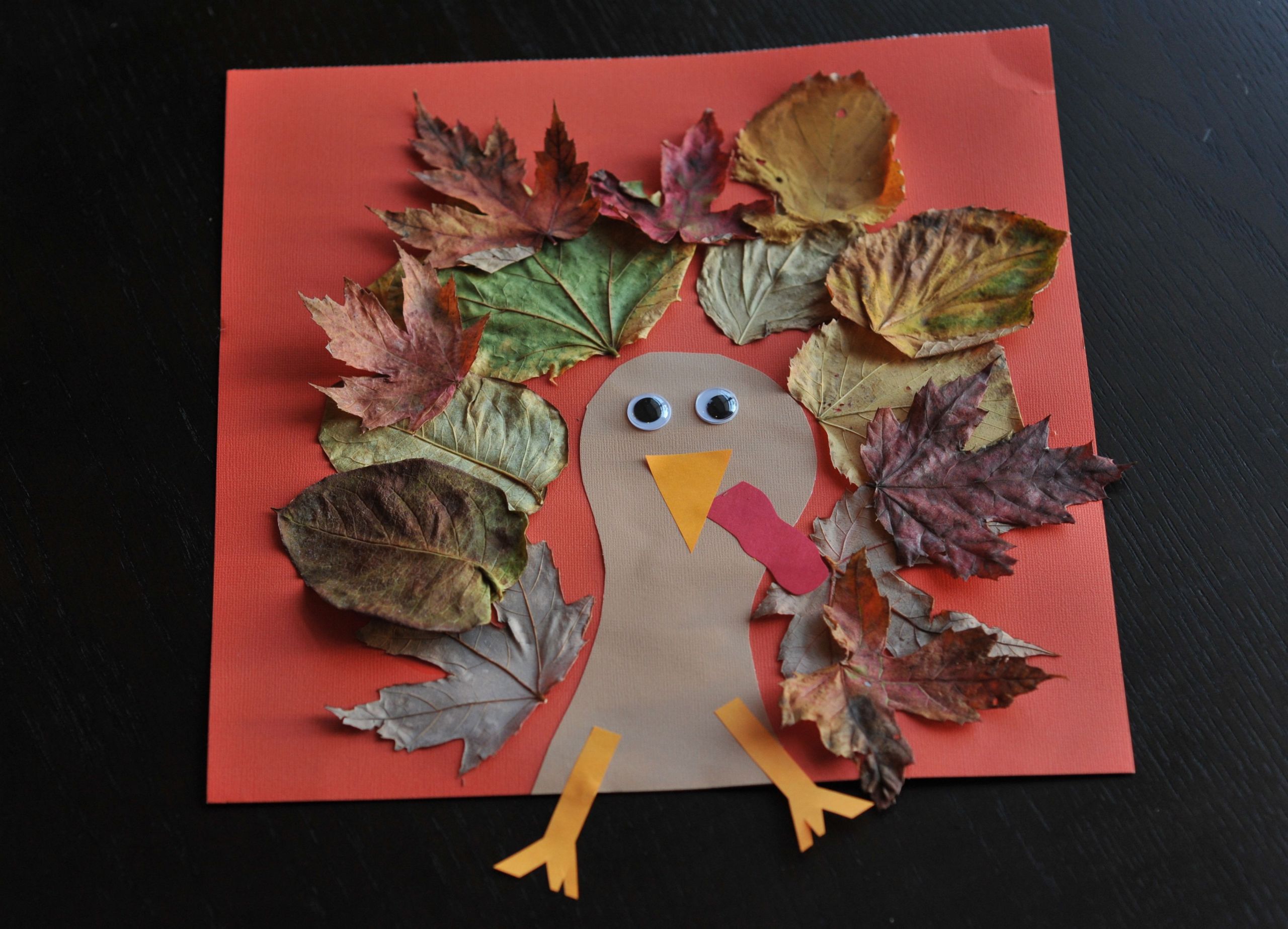 Fall Preschool Crafts
 Fall Turkey Craft with Leaves