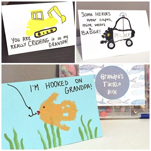 Fathers Day Craft For Grandpa
 Here are three cute canvas ideas to do with your kids for