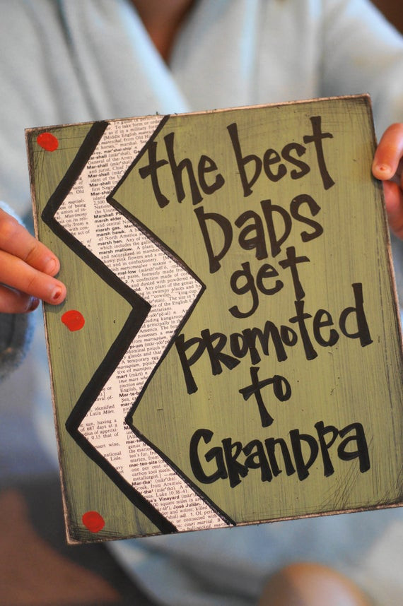 Fathers Day Craft For Grandpa
 Best dad s promoted to grandpa card