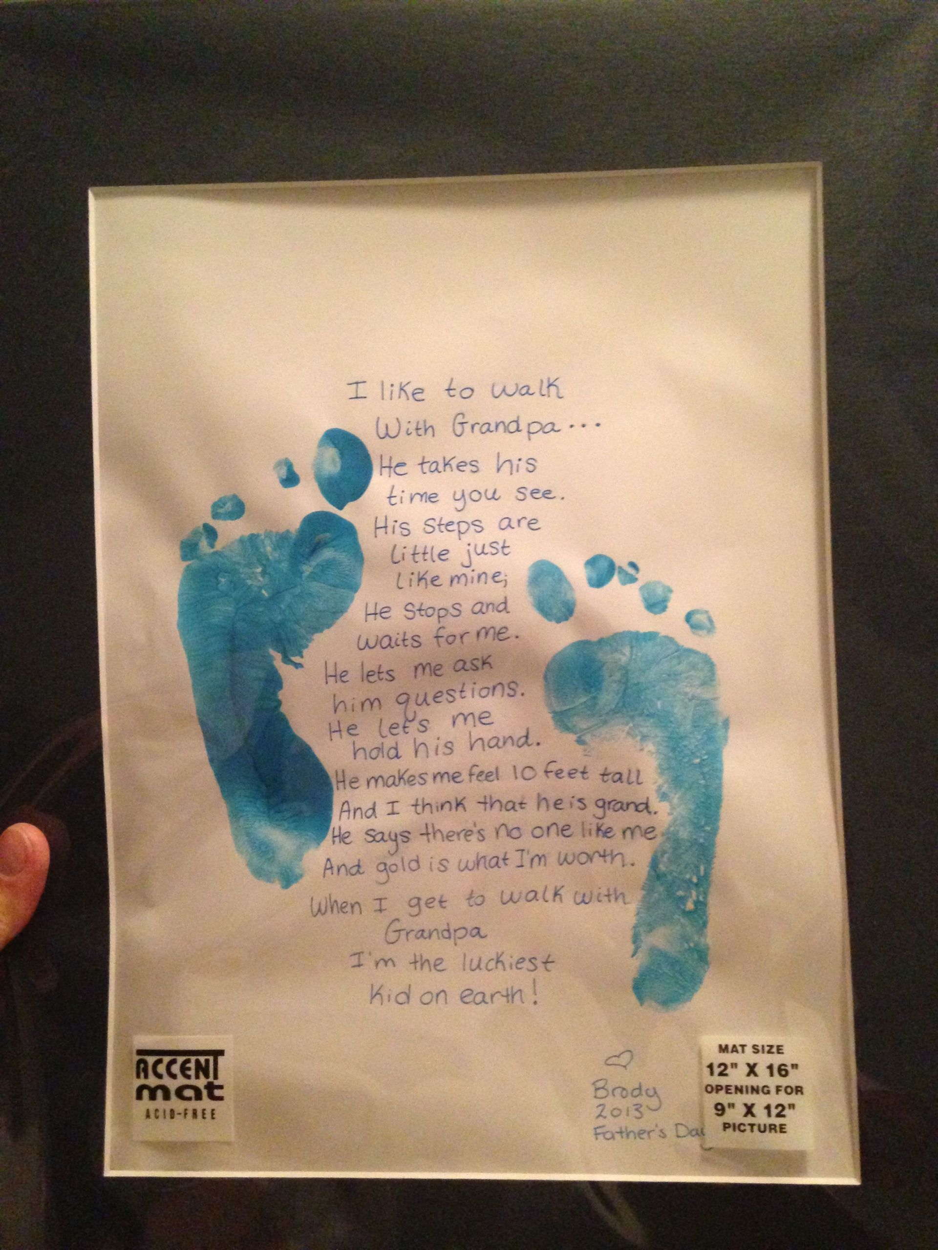 Fathers Day Craft For Grandpa
 Poem with footprints for grandpa for Father s Day
