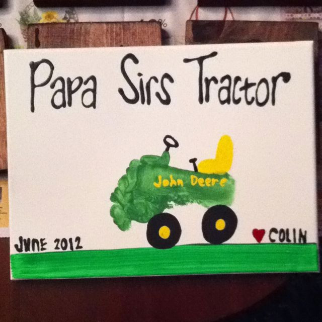 Fathers Day Craft For Grandpa
 Footprint tractor for grandpa for fathers day