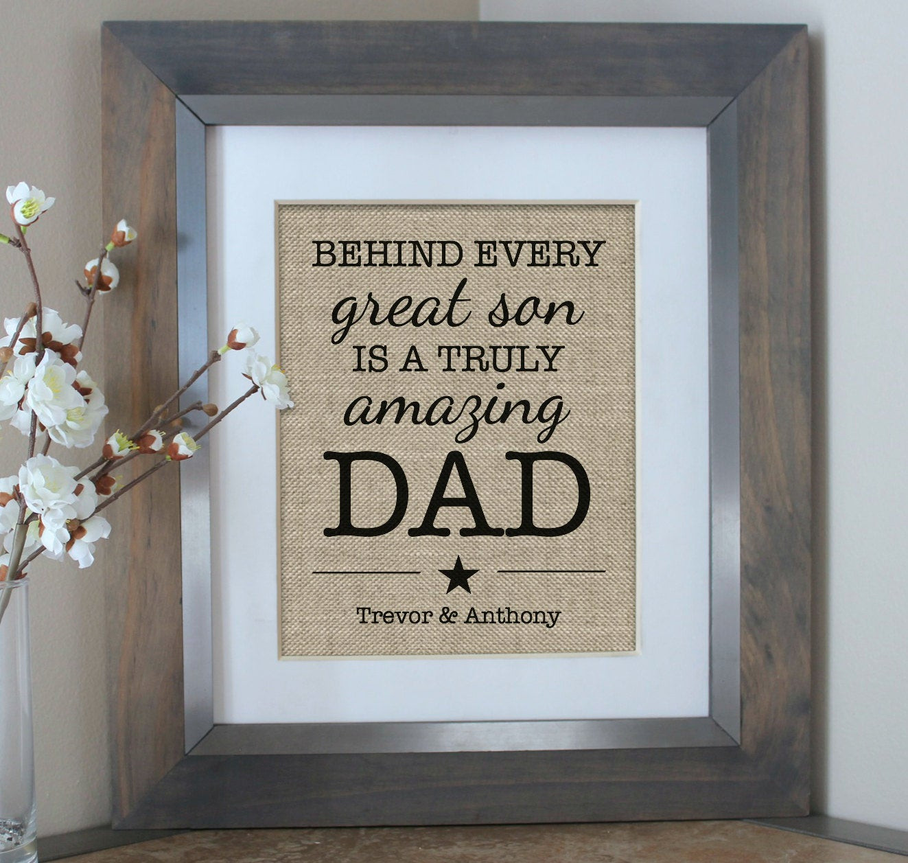 Fathers Day Gifts From Sons
 Father s Day Gift from Son Personalized Gift by EmmaAndTheBean