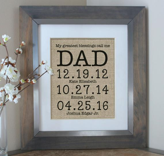 Fathers Day Gifts From Sons
 Personalized Gift for Dad Father s Day Gift by EmmaAndTheBean