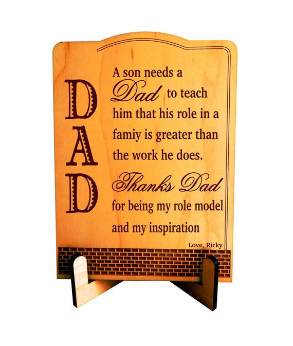 Fathers Day Gifts From Sons
 Gift from Son to DadPersonalized Fathers Day by