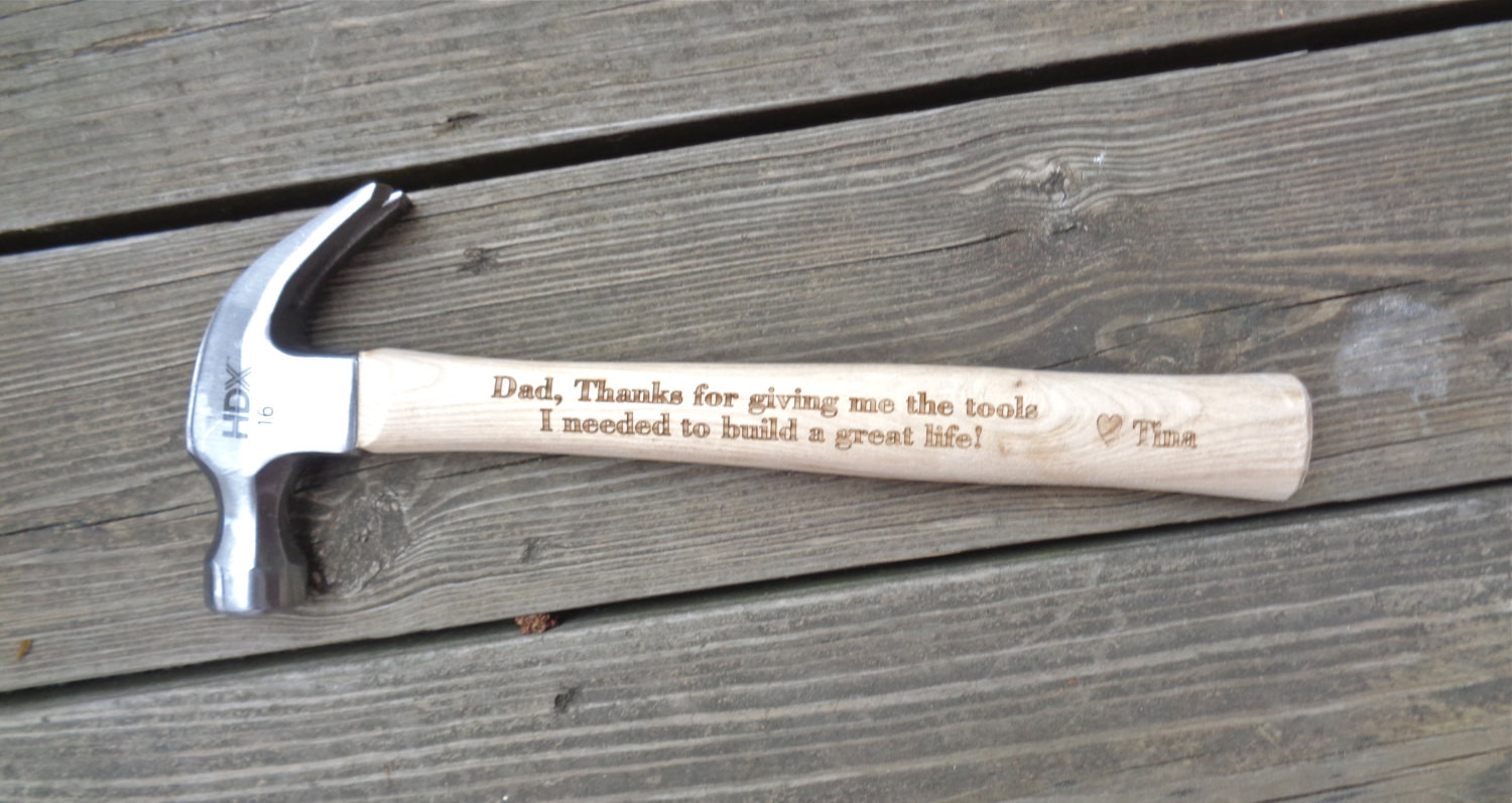 Fathers Day Hammer Quotes
 HAMMER Appreciation for Dad Engraved Hammer Gift For Daddy
