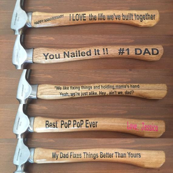 Fathers Day Hammer Quotes
 Personalized Hammer Father s Day t groomsmen by