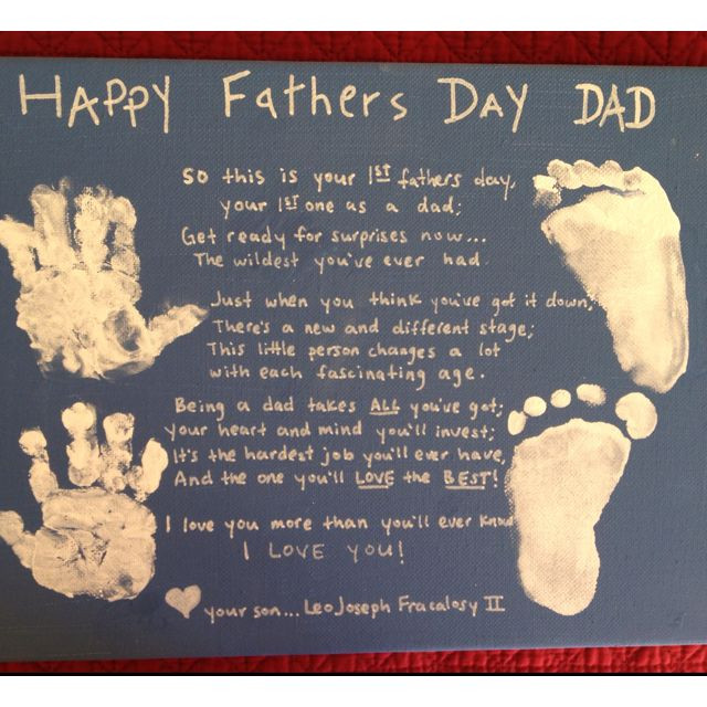 First Fathers Day Quotes
 Look what Leo made for daddy s 1st fathers day