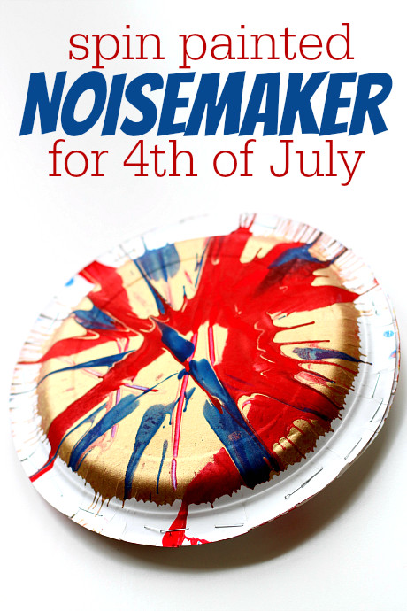 Fourth Of July Crafts For Toddlers
 4th July Crafts Spin Painted Noisemaker No Time For