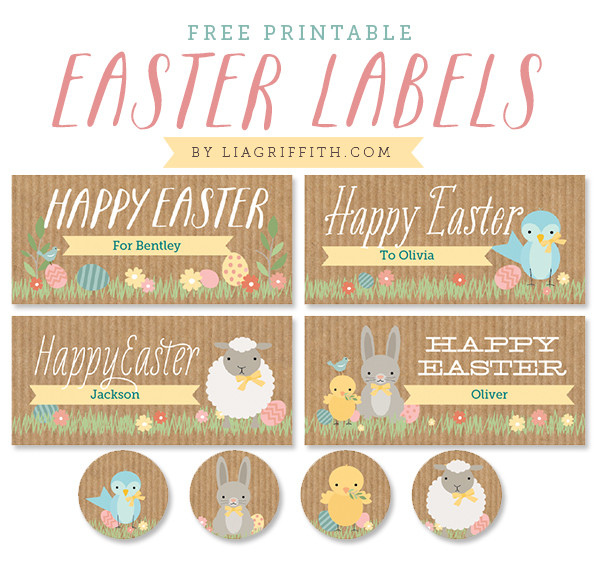 Free Printable Easter Gift Tags
 easter label templates