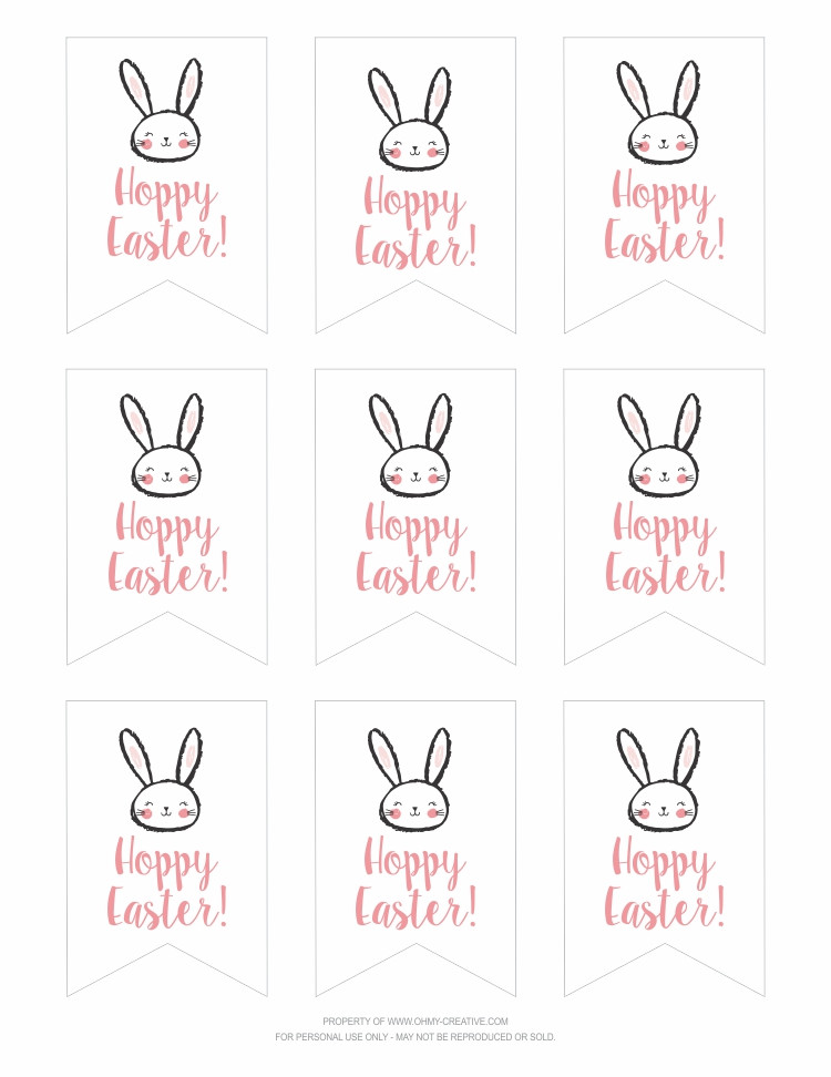 Free Printable Easter Gift Tags
 Free Printable Hoppy Easter Gift Tags Oh My Creative
