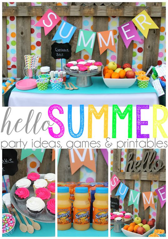 Fun Summer Party Themes
 Hello Summer Party Ideas Games & Printables