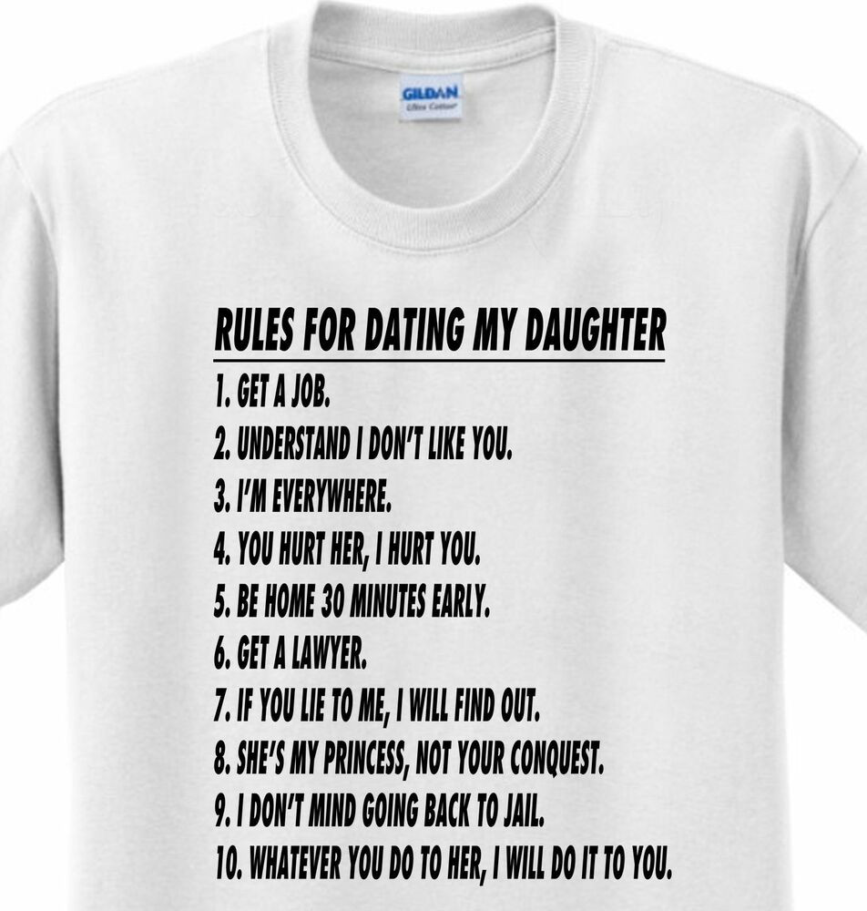 Funny Fathers Day Gifts
 Rules For Dating My Daughter Funny Fathers Day Dad Gift