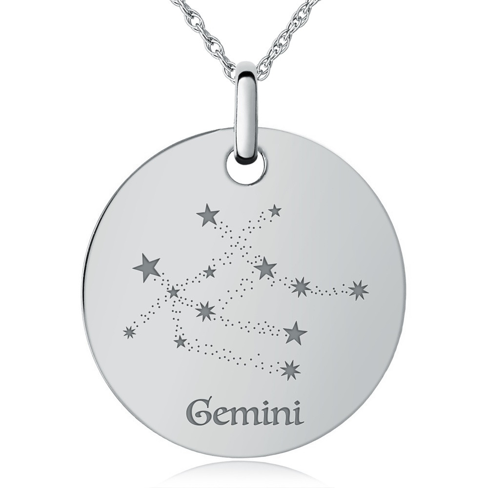 Gemini Constellation Necklace
 Gemini Constellation Necklace Personalised Engraved