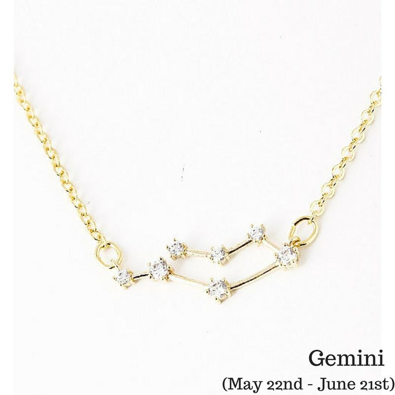 Gemini Constellation Necklace
 Gemini Constellation Zodiac Necklace 05 22 06 21 As