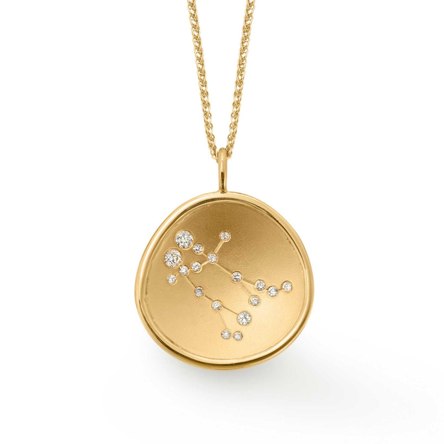 Gemini Constellation Necklace
 Gemini Constellation diamond pendant in yellow gold