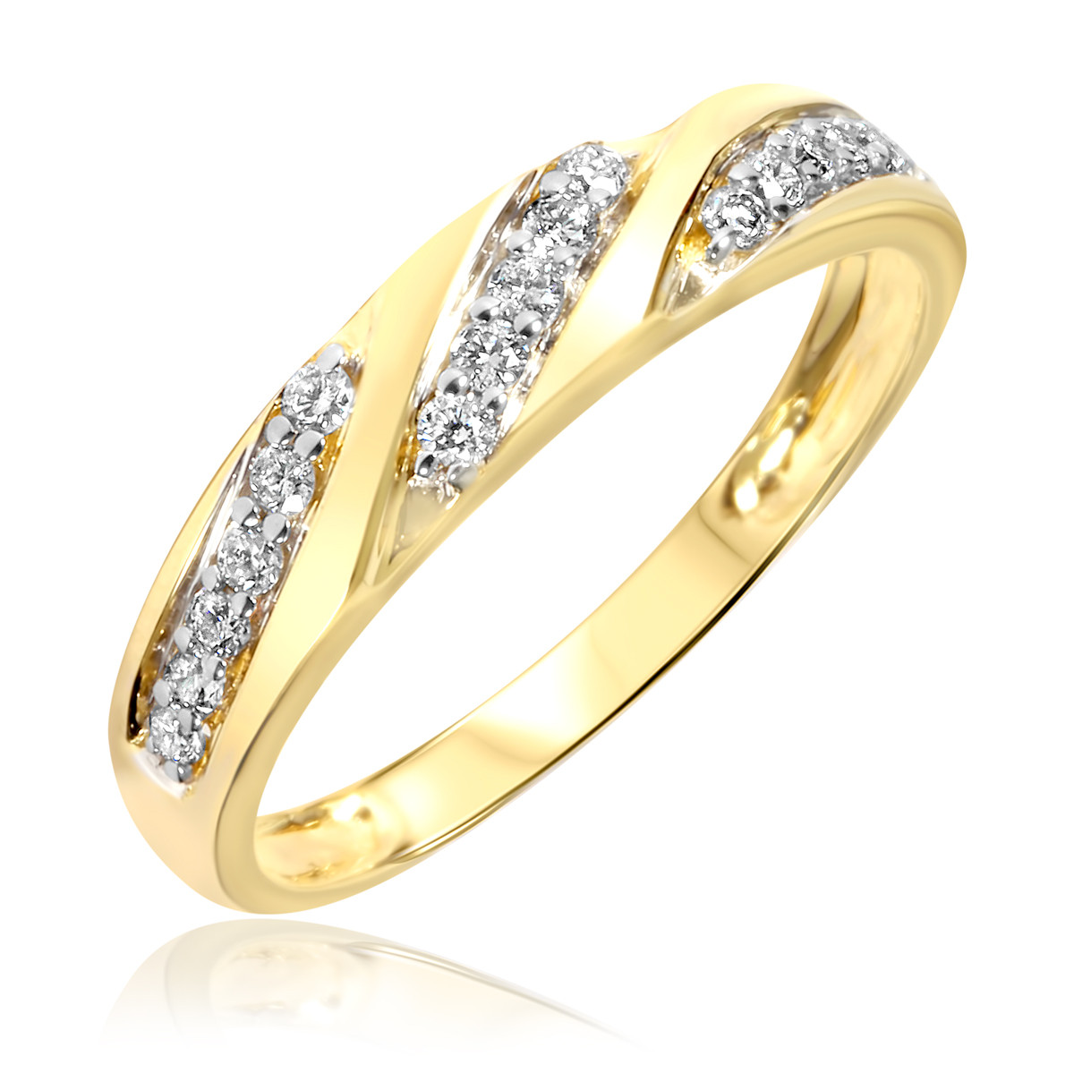 Gold Diamond Wedding Rings
 1 4 Carat T W Diamond Women s Wedding Ring 14K Yellow