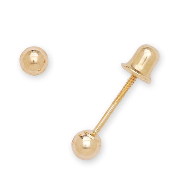 Gold Screw Back Earrings
 Shop 14k Yellow Gold 3 mm Ball Screw back Stud Earrings