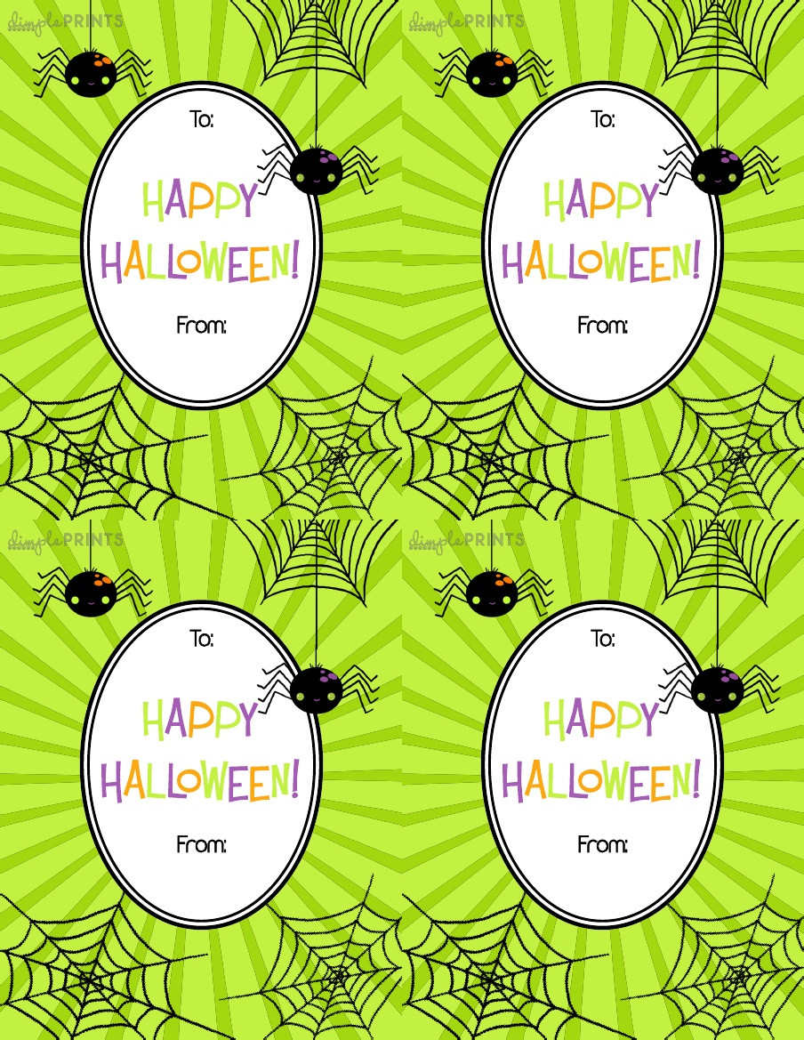 Halloween Gift Tag
 Halloween Class Party Printables