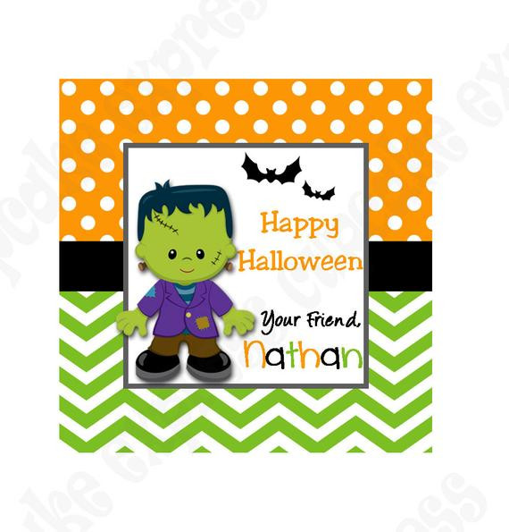 Halloween Gift Tag
 Items similar to DIY Halloween 7 Personalized Gift Tag