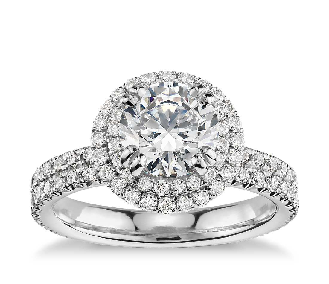 Halo Diamond Rings
 Blue Nile Studio Double Halo Gala Diamond Engagement Ring