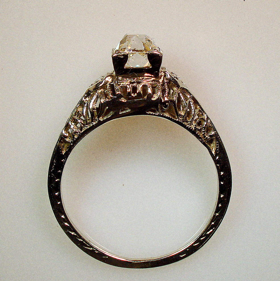 History Of Wedding Rings
 Beautiful Victorian 18karat White Gold and Mine Cut