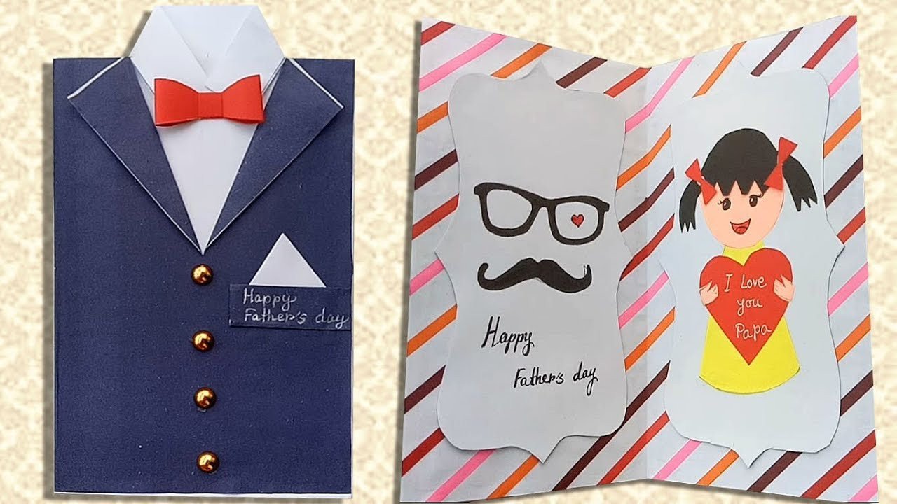 Ideas For Fathers Day Cards
 DIY Father s day Greeting card ideas Handmade Father s