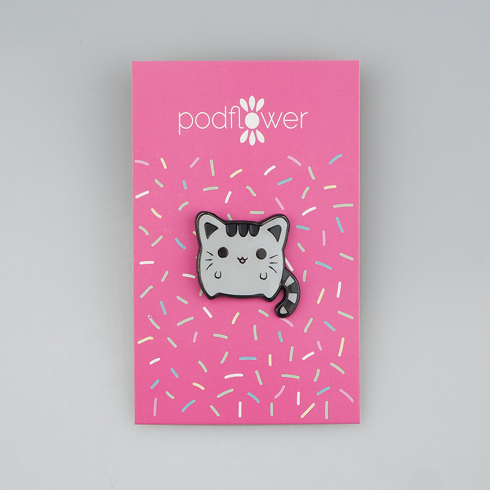 Kawaii Pins
 Kawaii Cat Enamel Pin – Podflower