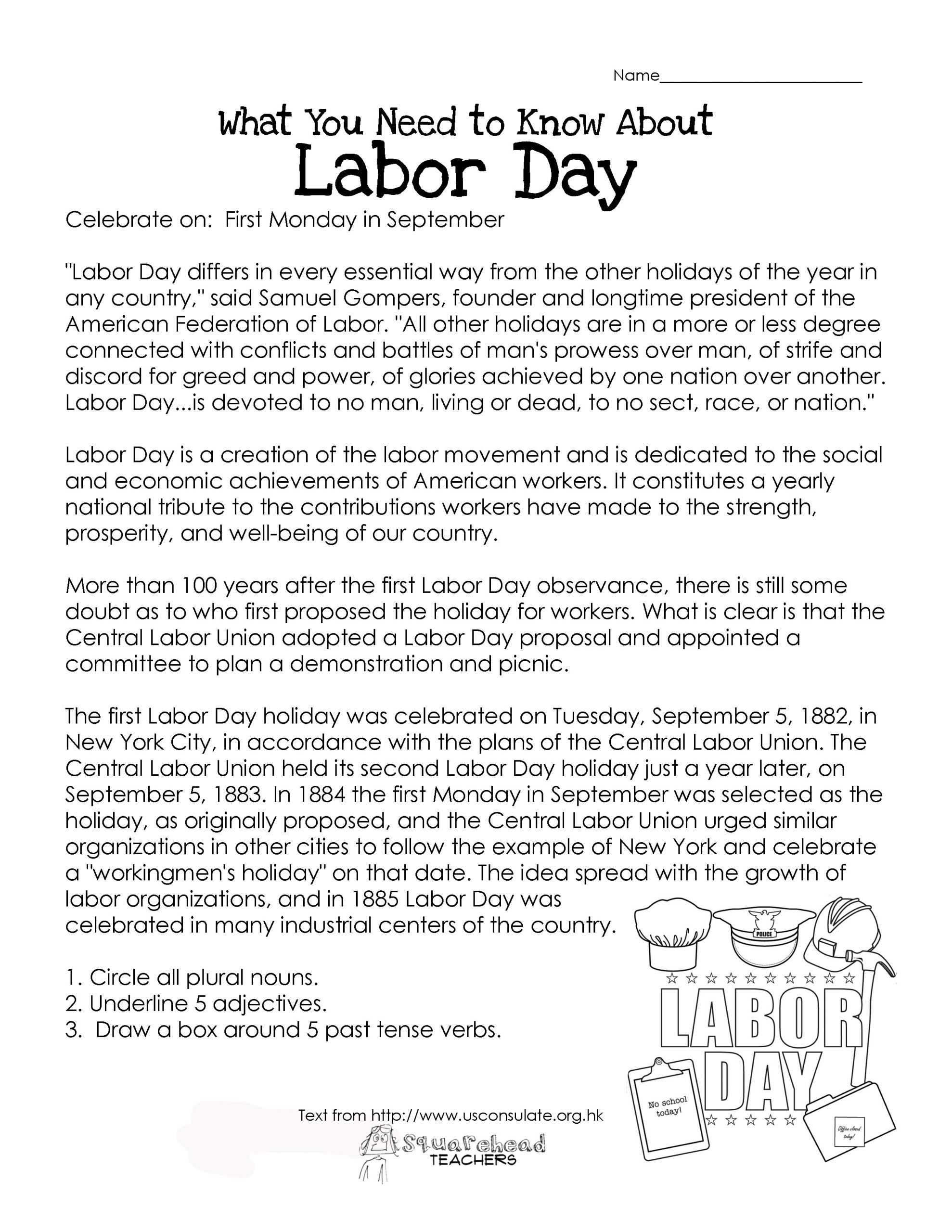 Labor Day Activities
 American Hist Patriotic