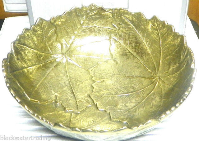Macy's Gold Earrings
 Martha Stewart Collection 12 Inch Bowl Park Leaves gold