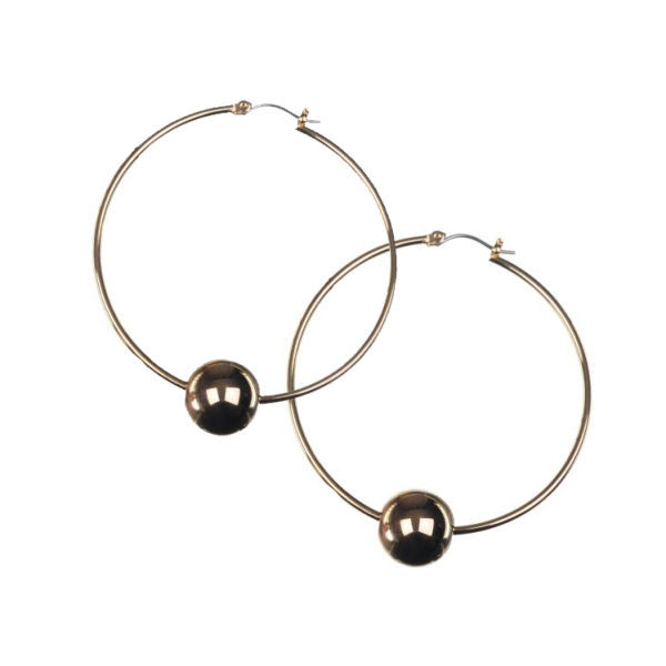 Macy's Gold Earrings
 43 Removing Hoop Earrings With Ball 22k Gold CZ Hoop