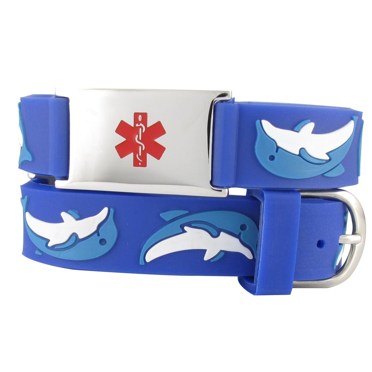 Medical Bracelets For Kids
 Kids Dolphin Silicone Medical ID Bracelet