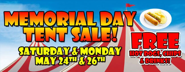 Memorial Day Food Deals
 e to Our Memorial Day Tent Sale for Great Deals and
