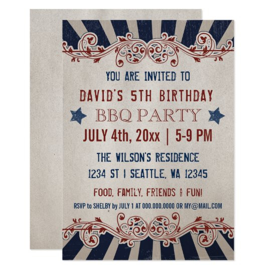 Memorial Day Party Invitations
 Americana Invitations