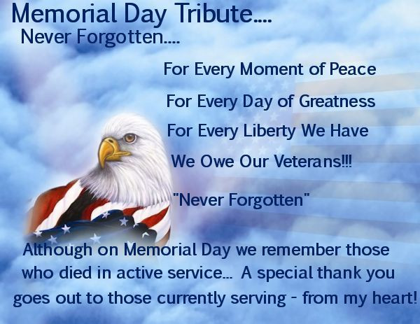Memorial Day Tribute Ideas
 Memorial Day Thank You Veterans