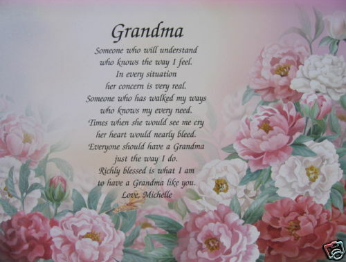 Mother's Day Church Ideas
 PERSONALIZED POEM FOR GRANDMA GIFTS FOR BIRTHDAY
