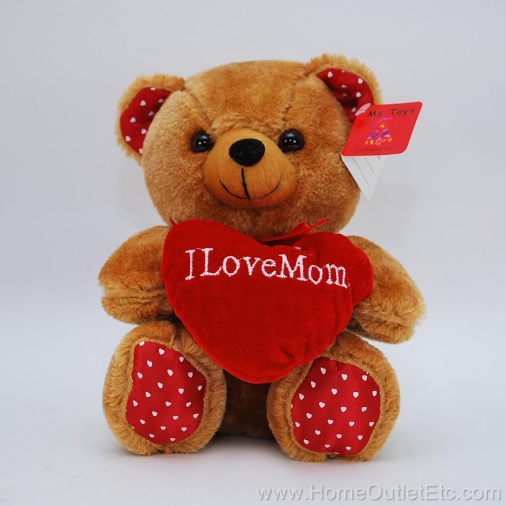 Mother's Day Gifts From Kids
 8" Plush I Love Mom Bear Red Heart Shaped Pillow Mother s