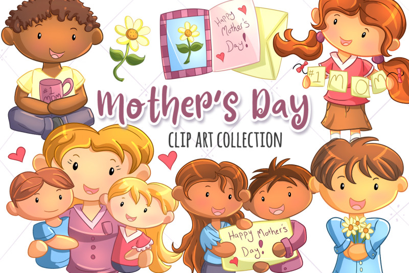 Mother's Day Gifts From Kids
 Mothers Day Clip Art Collection By Keepin It Kawaii