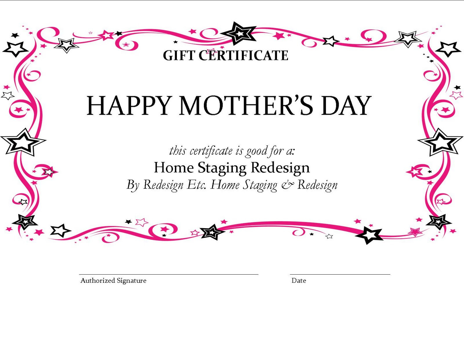 Mothers Day Gift Certificates
 House Cleaning Free House Cleaning Gift Certificate Template