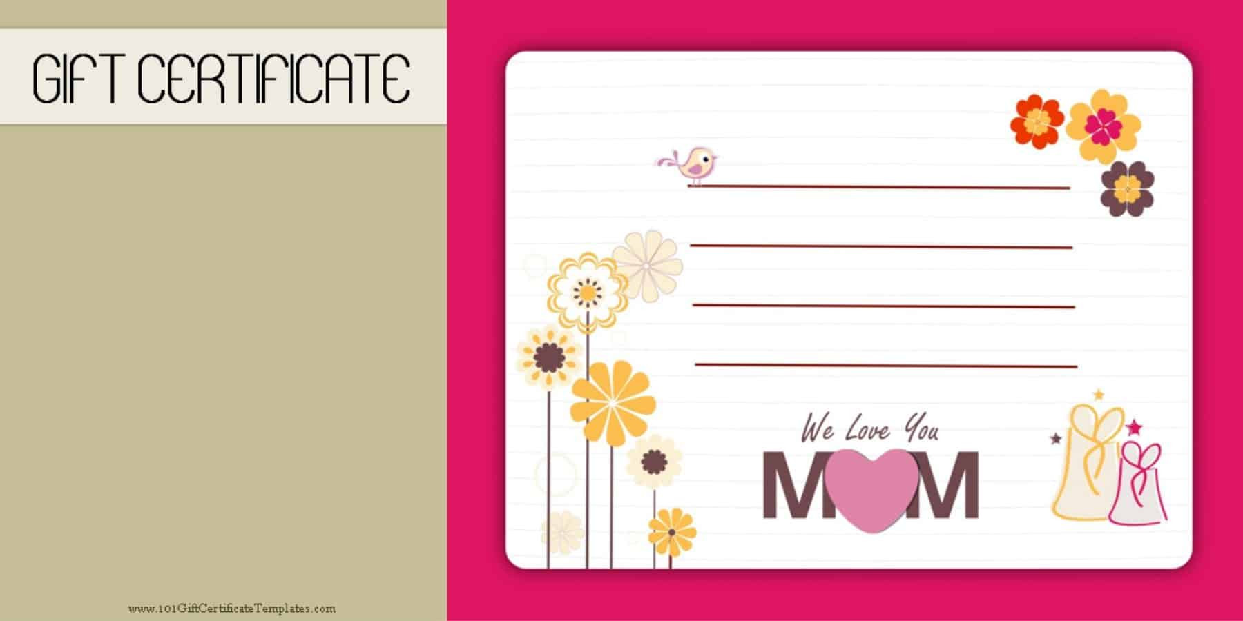 Mothers Day Gift Certificates
 Mother s Day Gift Certificate Templates